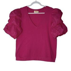 NATION LTD Blouse Women XXL Pink Top‎ Plus Modern Corpcore Cozy Outdoor Soft